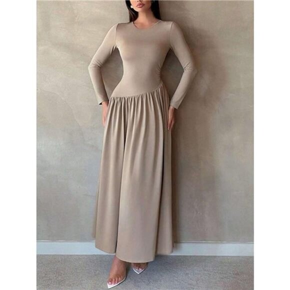 Long Sleeve A-Line Maxi Dress - Picture 2 of 12